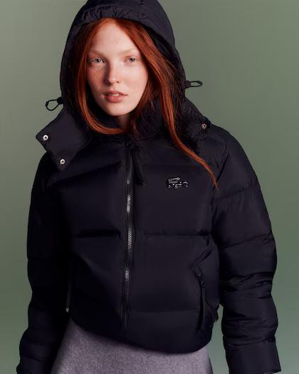 Piumino con cappuccio in taffetà relaxed fit BF3262 031 LACOSTE 