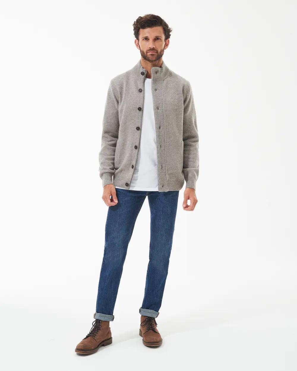 Maglione con zip Patch MKN0731 ST16 BARBOUR 