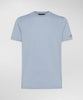 Zole 02 T-Shirt in Piquet stretch di cotone e seta blu fumo