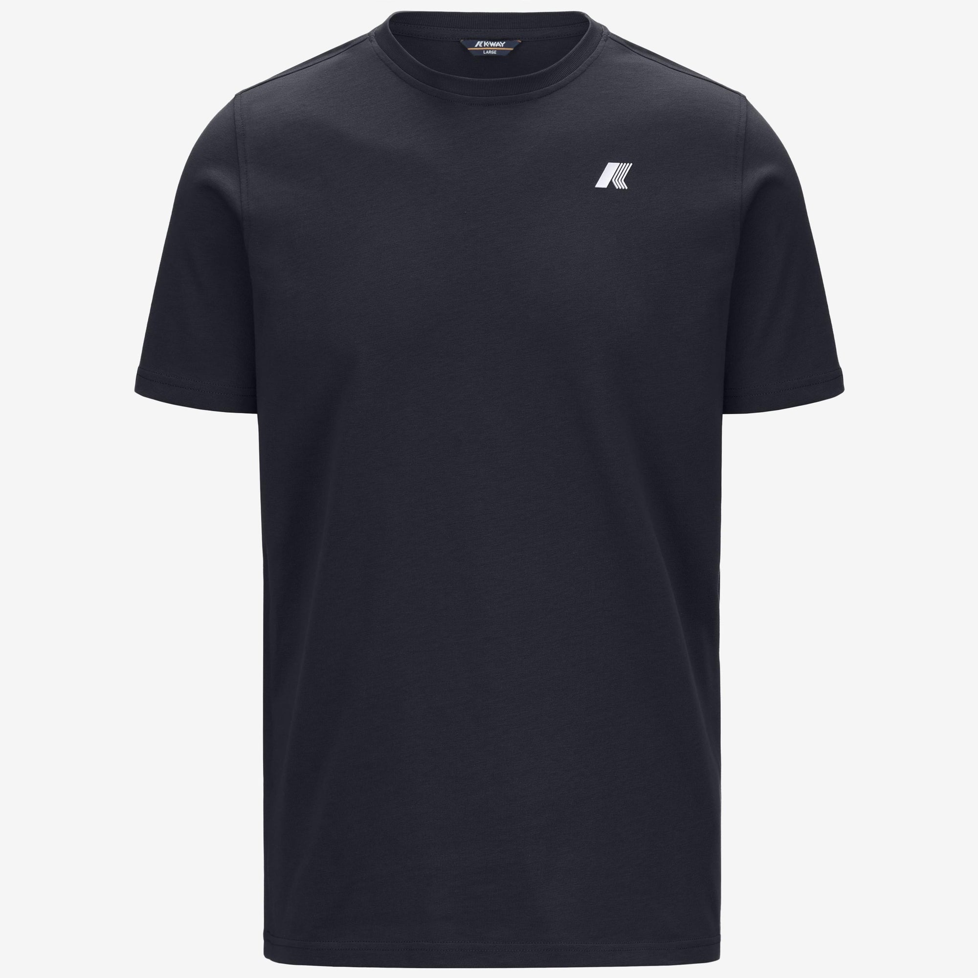 T-shirt casual da uomo in cotone blu con stampa grafica K3138LW K89 K-WAY 