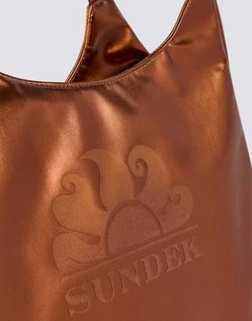 Borsa shopper laminata con logo AW417ABPU7LA B0300 SUNDEK 