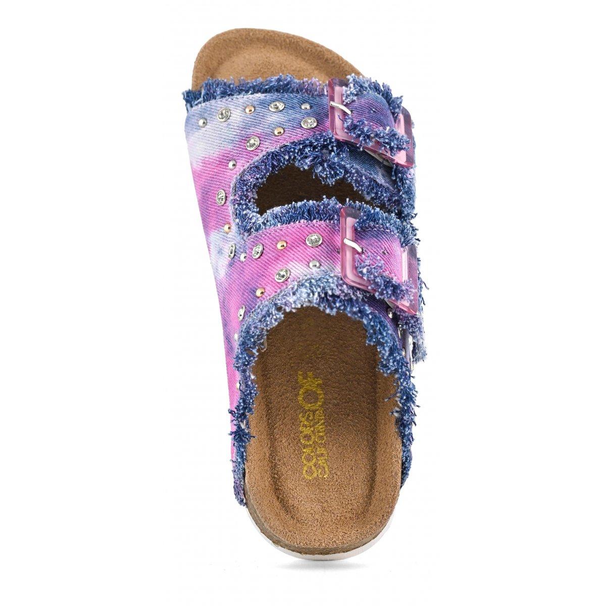Sandalo denim e strass HC2409 PINKN COLORS OF CALIFORNIA 
