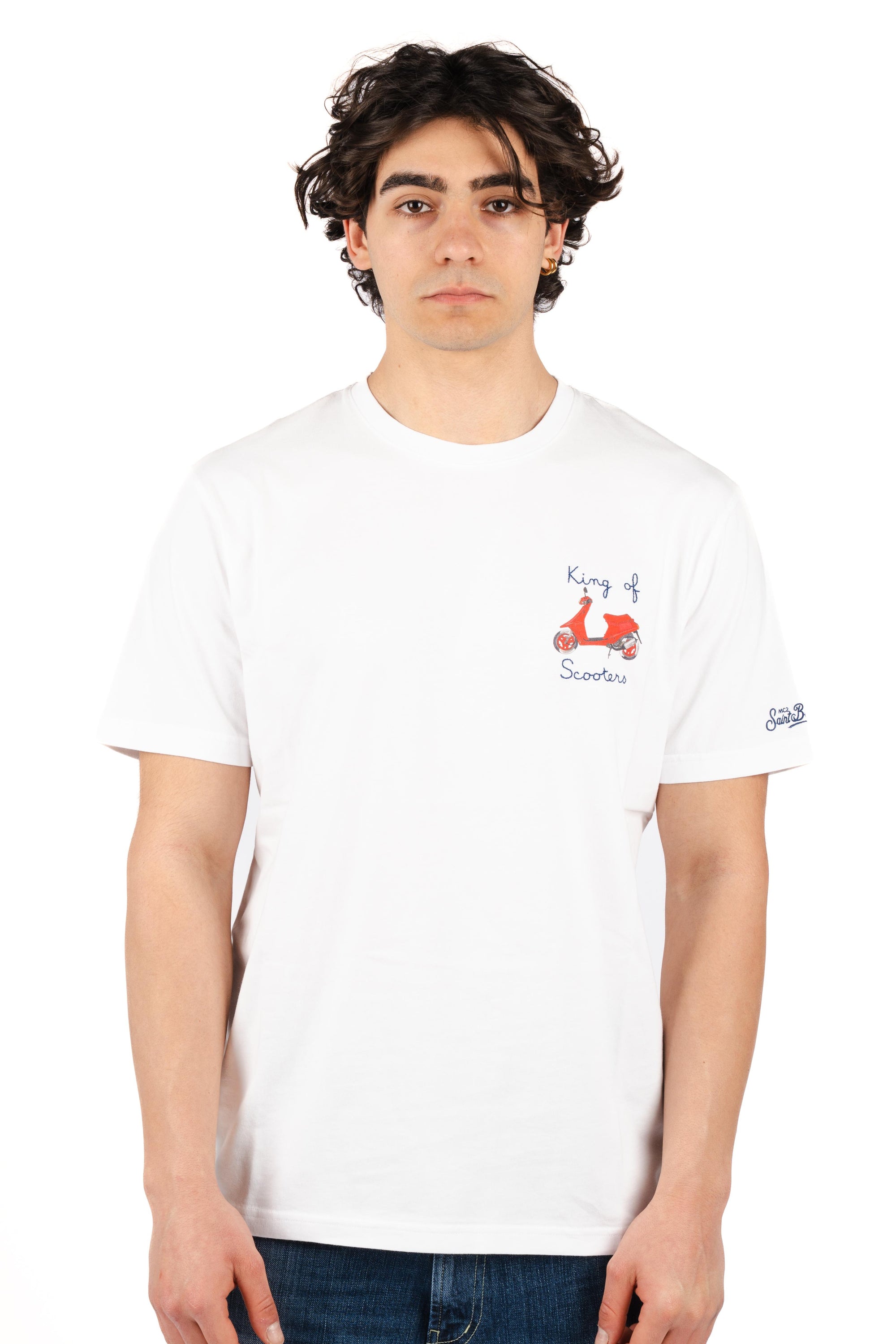 T-shirt Portofino ricamo King of scooter POT0001 04328L MC2 SAINT BARTH 