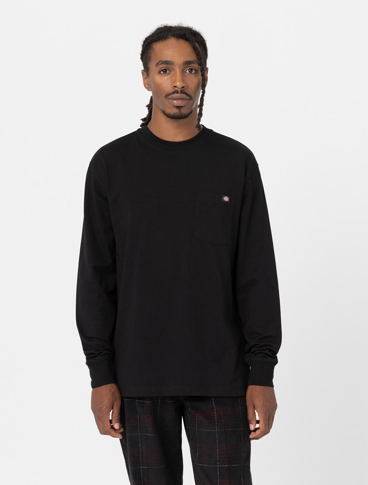 T-shirt Luray a maniche lunghe con taschino DK0A4YGH BLK1 DICKIES 
