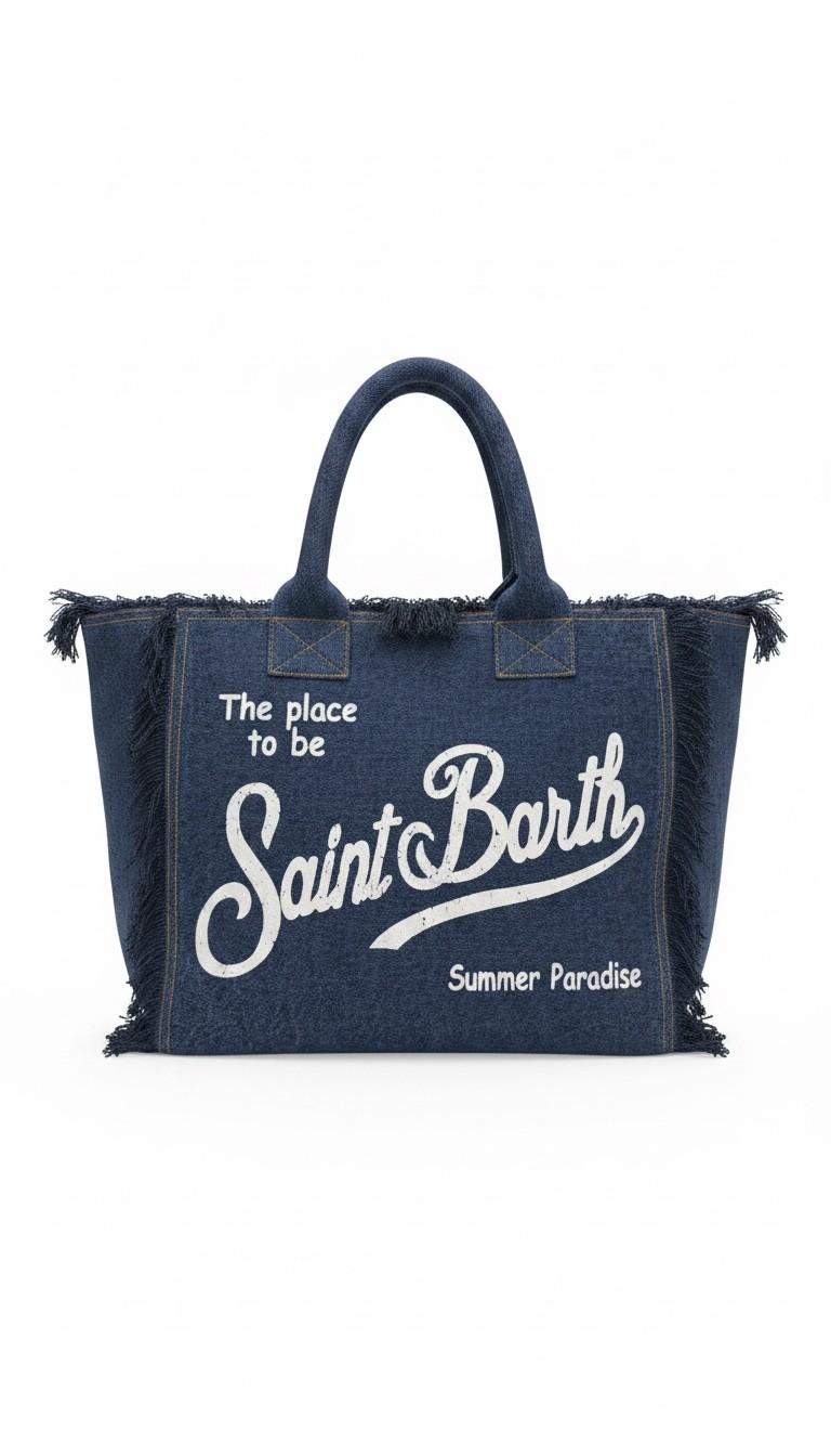 Borsa a spalla  Vanity in denim VANI001 00431L MC2 SAINT BARTH 