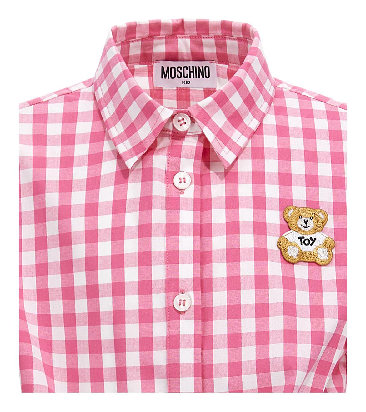 Camicia crop fantasia quadretti HDC021LME04 83541A MOSCHINO KID 