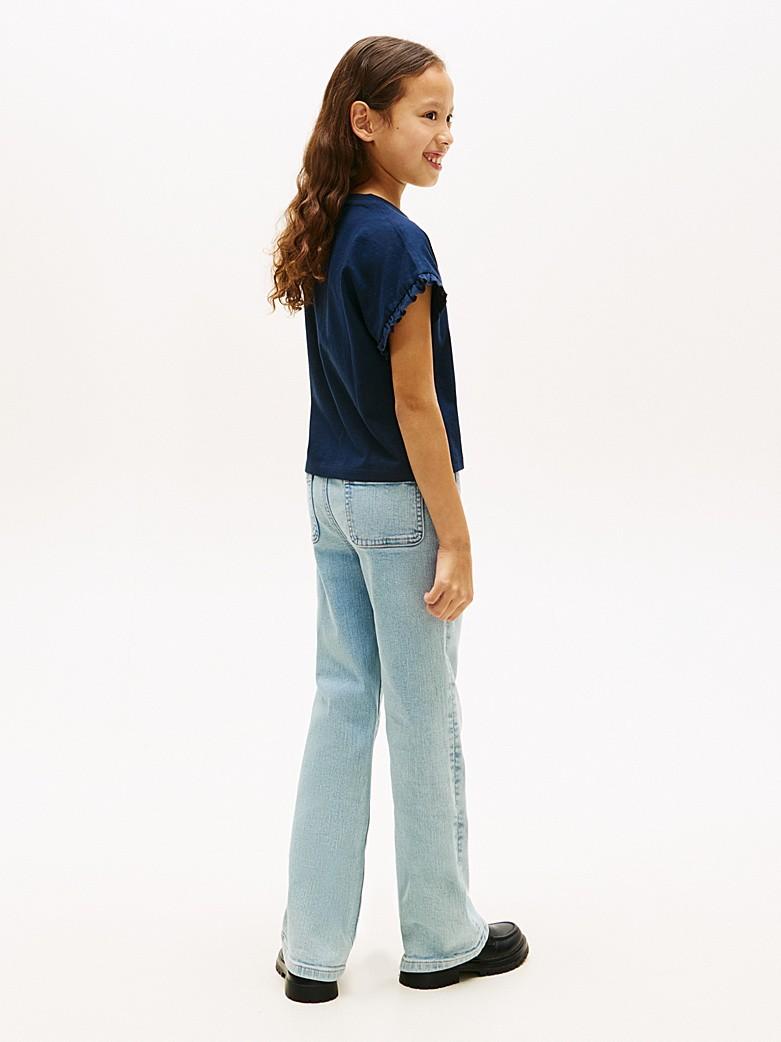 T-shirt essential relaxed fit con ruches KG0KG08970T C1G TOMMY HILFIGER 