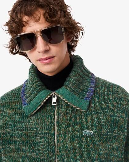 Maglione con collo ampio e cerniera AH5343 6IJ LACOSTE 