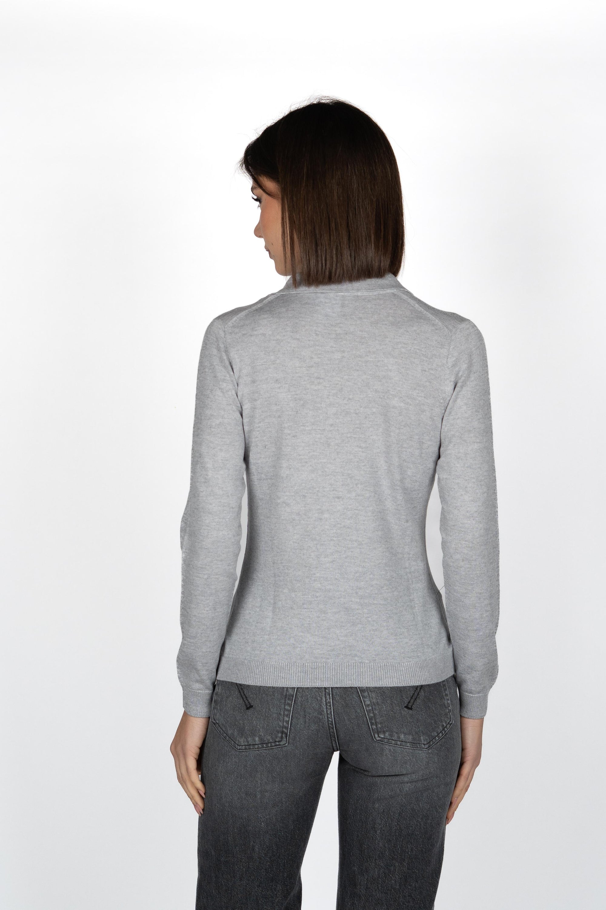 Polo skipper in Lana Merino 54219/14202 052 GRAN SASSO 