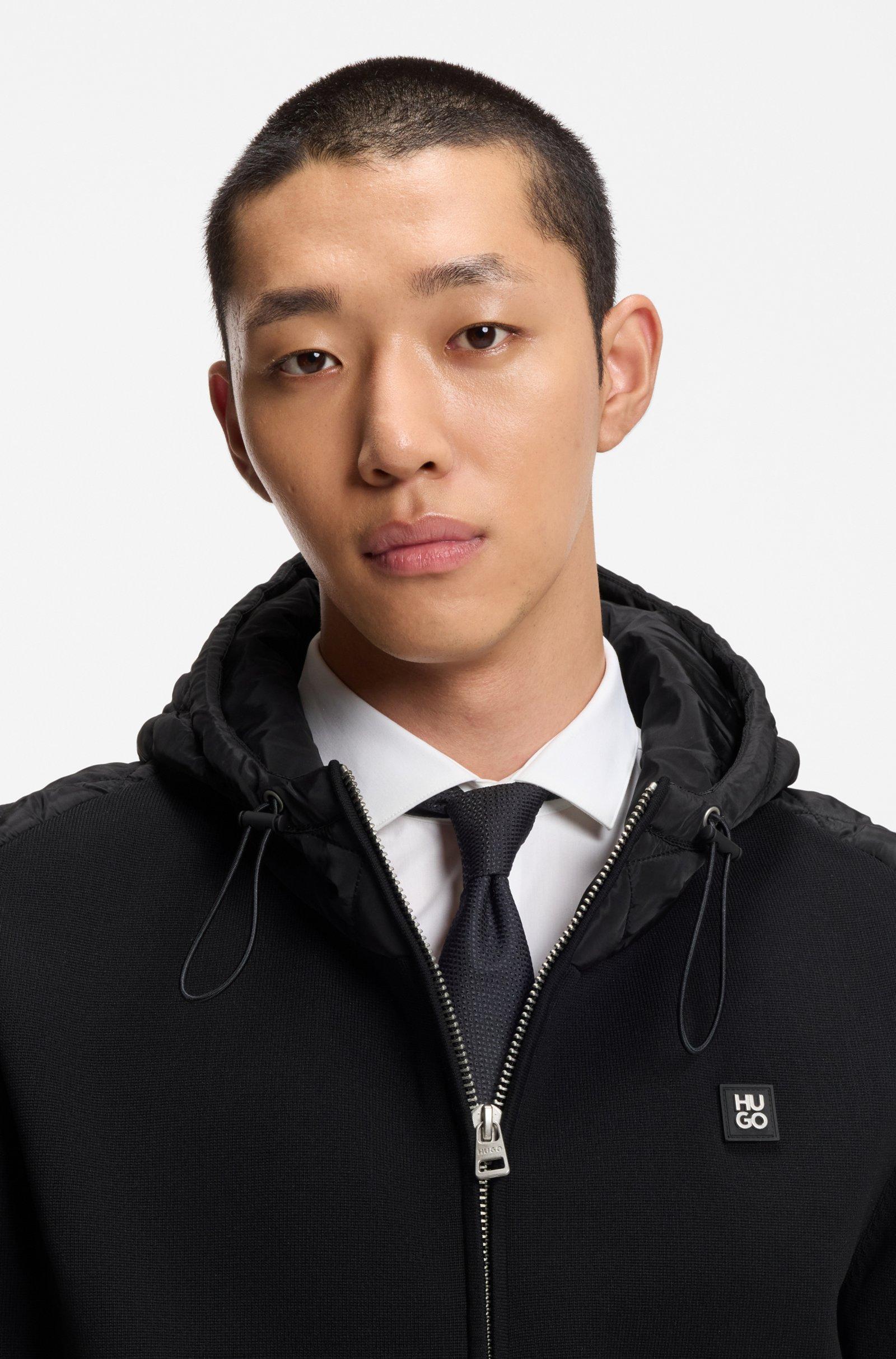 Giubbotto regular fit in materiali misti 50547003 001 HUGO 