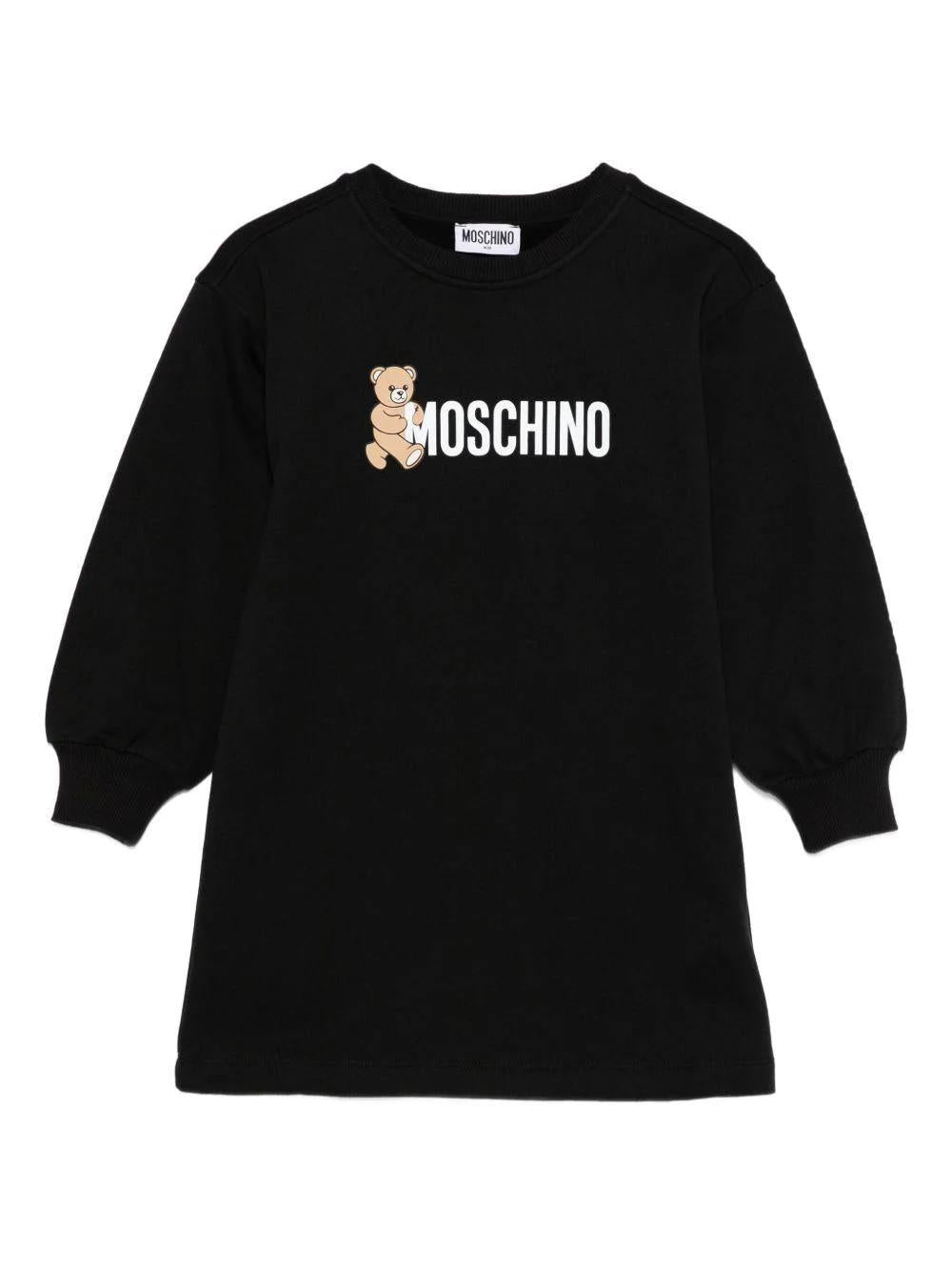 Abito con stampa Teddy Bear HDV0GYLCA83 60100 MOSCHINO KID 