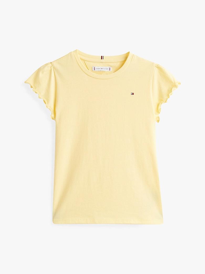 T-shirt slim fit con maniche arricciate KG0KG07052T ZF0 TOMMY HILFIGER 