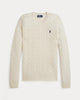 Wool and cashmere cable knit crewneck