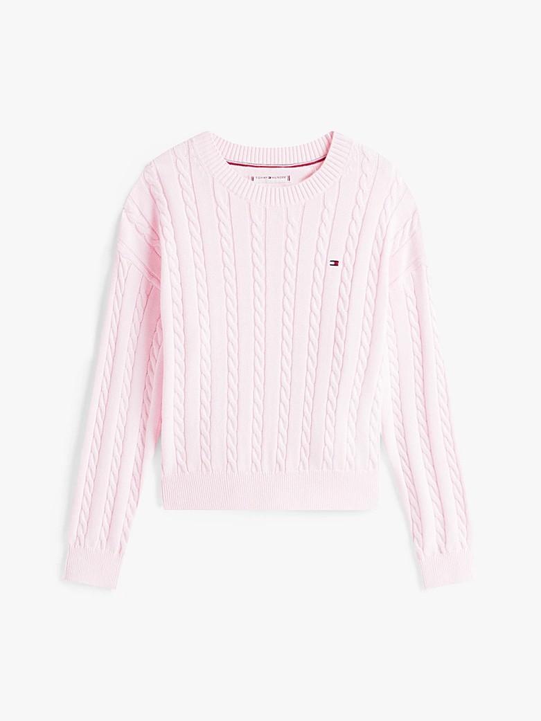 Pullover relaxed fit in maglia intrecciata KG0KG08547J TOG TOMMY HILFIGER 