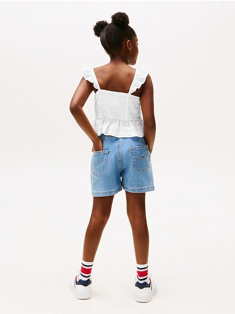 Canotta con finitura tramata e volant KG0KG08460T YBR TOMMY HILFIGER 