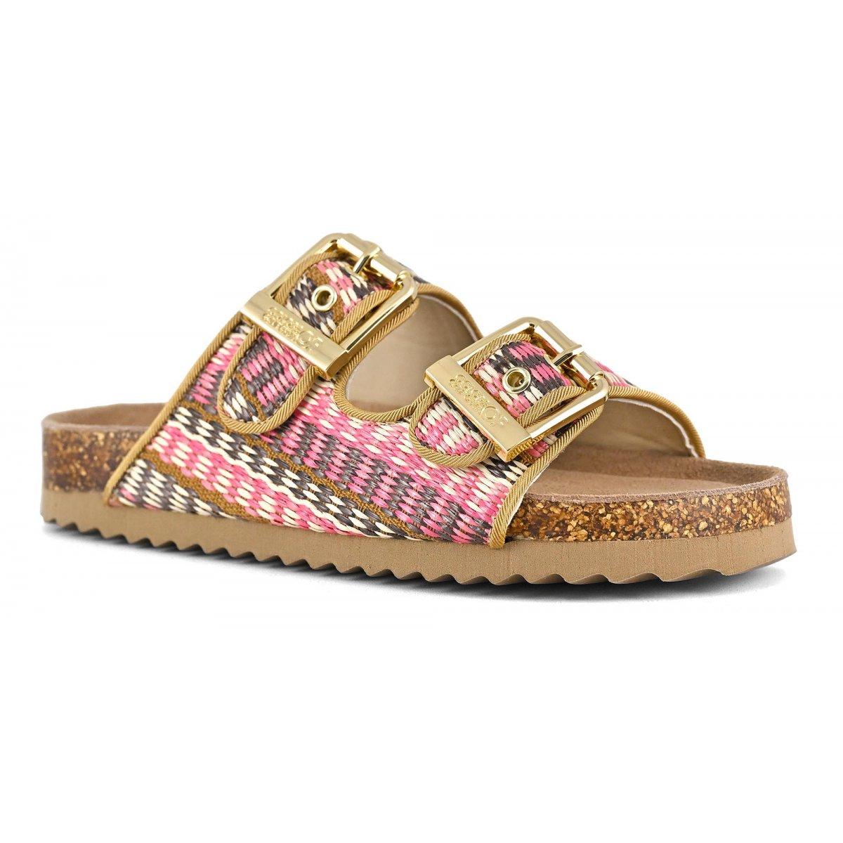 Sandalo in rafia con fibbie HC2505 PINKN COLORS OF CALIFORNIA 