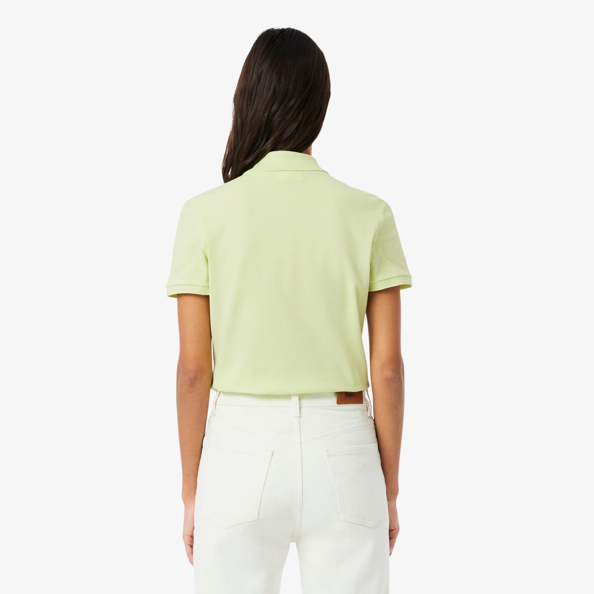 Polo da donna in piqué di cotone stretch Lacoste slim fit PF5462 BIC LACOSTE 