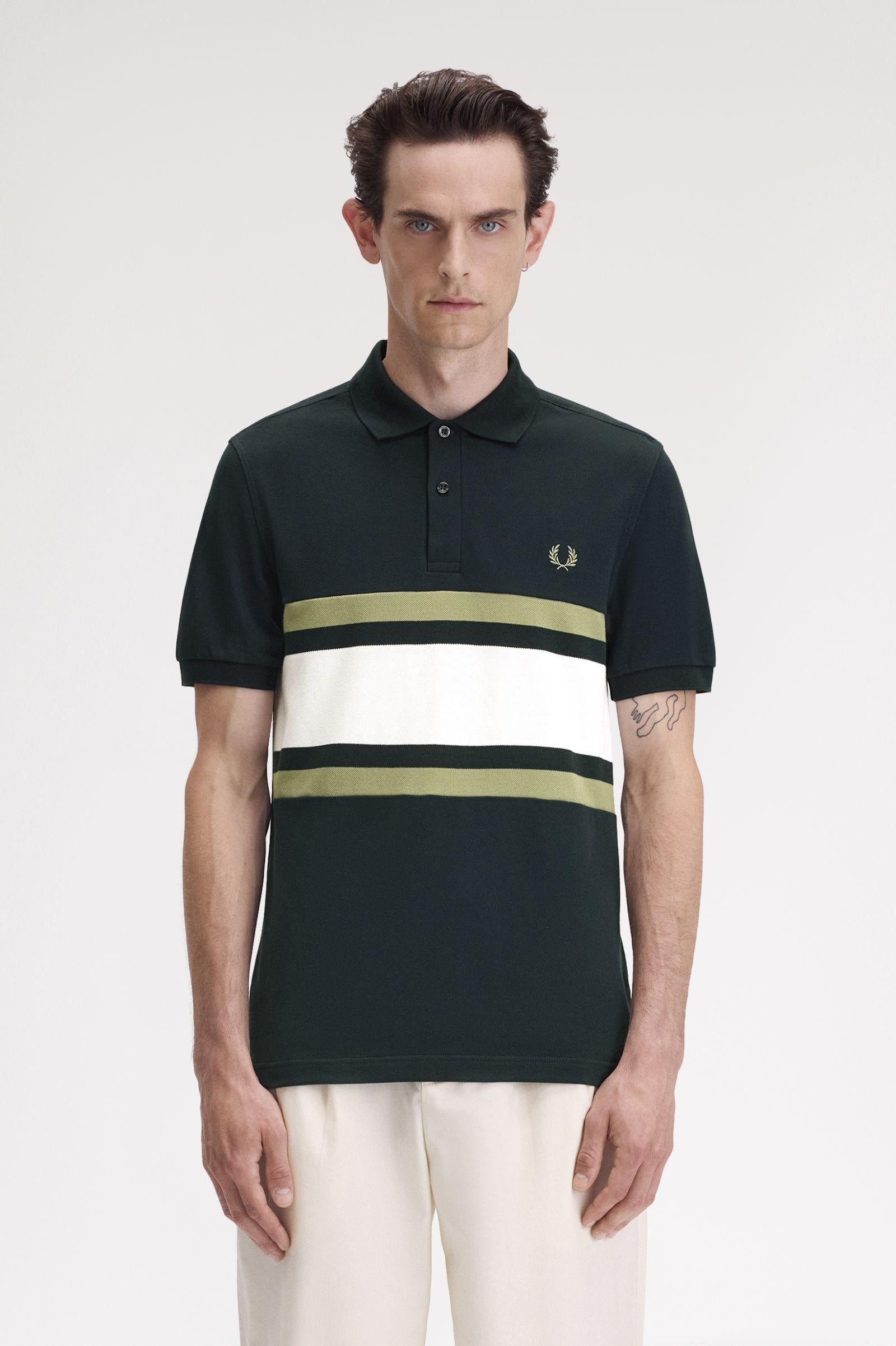Polo a inserti M990354 Q20 FRED PERRY 