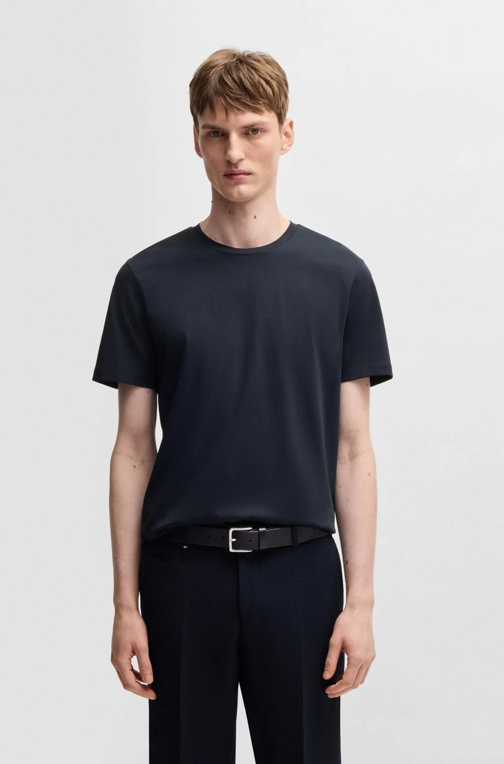 T-shirt a maniche corte slim fit in cotone mercerizzato 50468395 404 BOSS 