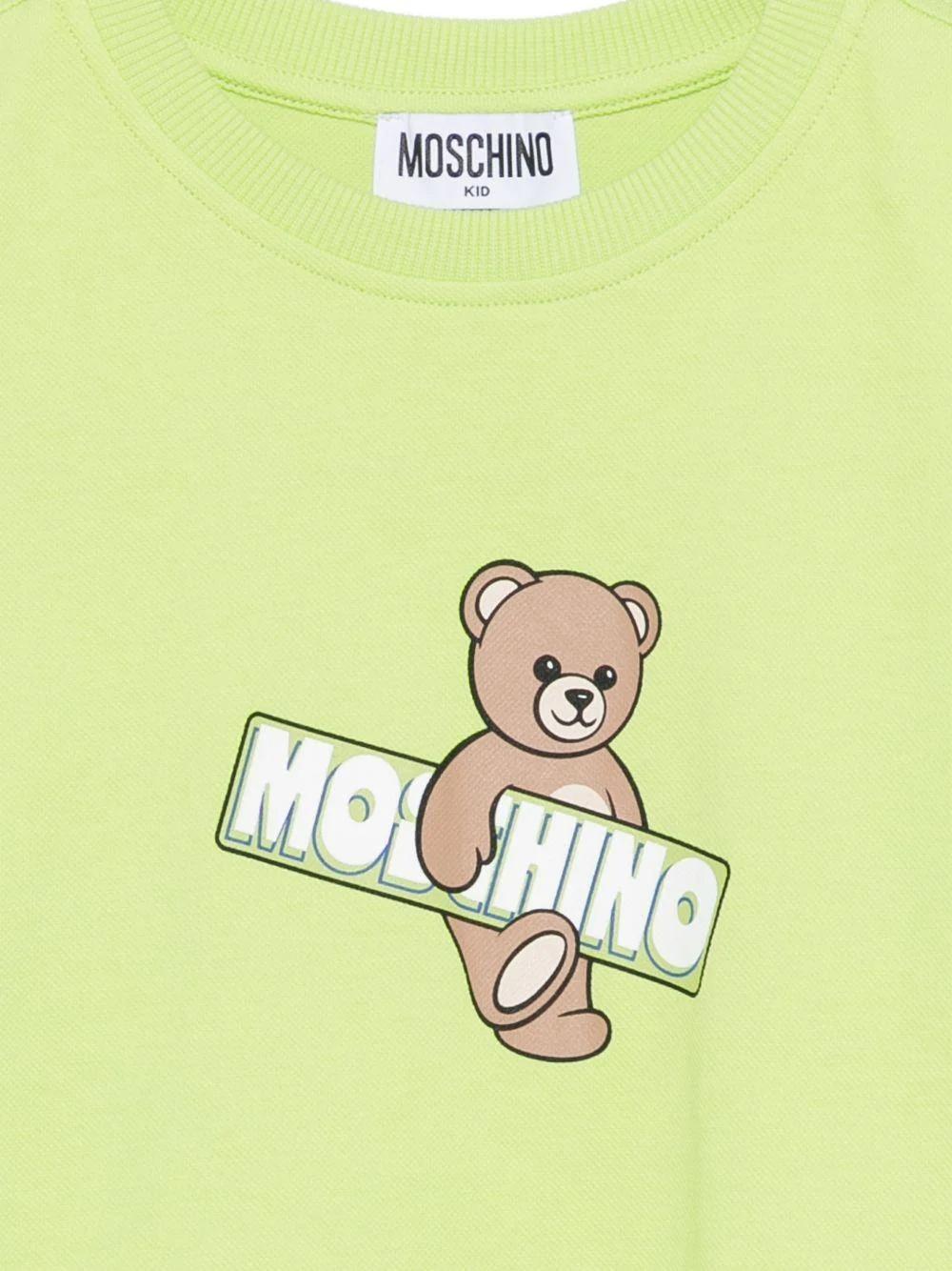 T-shirt con stampa Teddy Bear sul davanti HYM03SLFA07 30355 MOSCHINO KID 