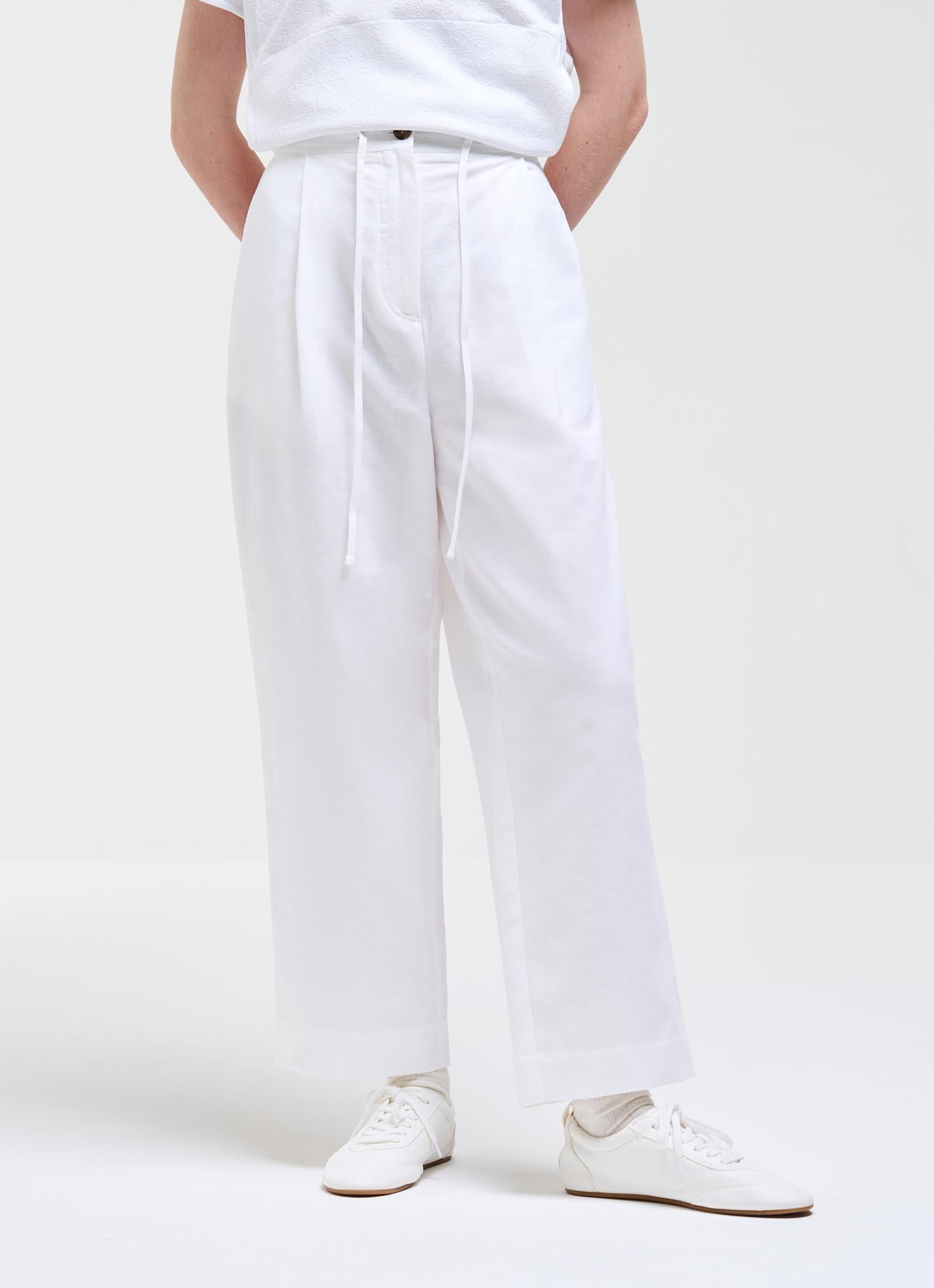 Pantaloni con pinces in lino 0699R1ZA 01 COLMAR 
