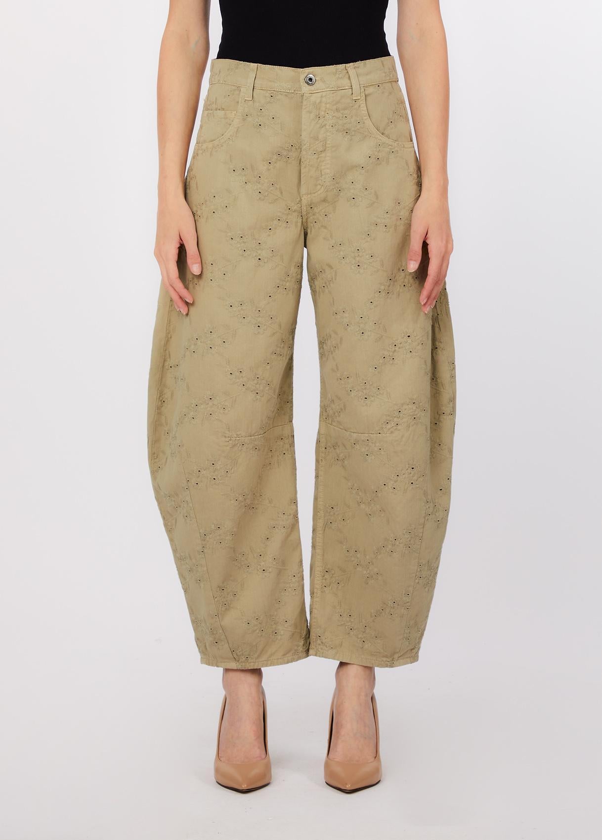 Pantaloni balloon con ricami WA6272T447A 61107 LIU JO WHITE1 