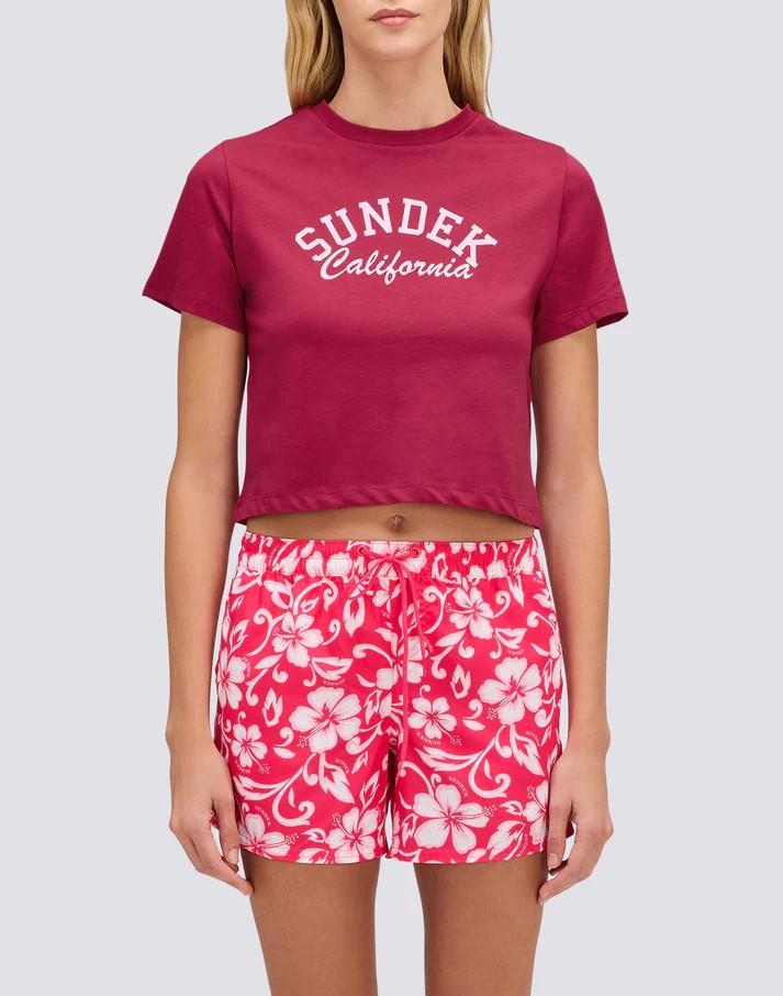 T-shirt  cropped W748TEJS000 A9001 SUNDEK 