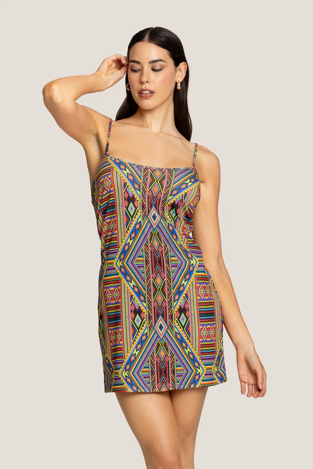 Abito corto masai colors 125WCUAC5416 200 4GIVENESS 