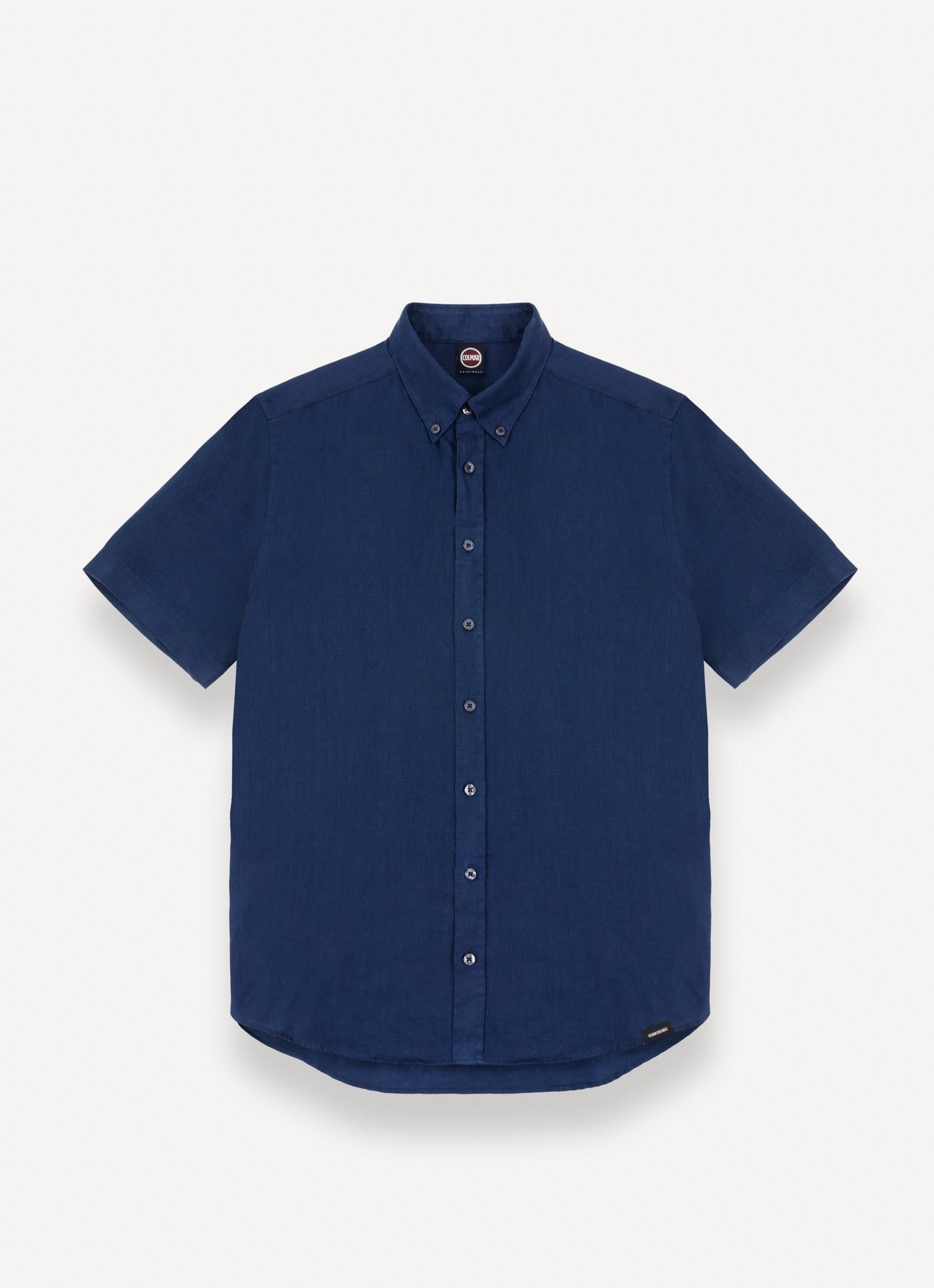 Camicia a maniche corte in lino 85866AY 68 COLMAR 