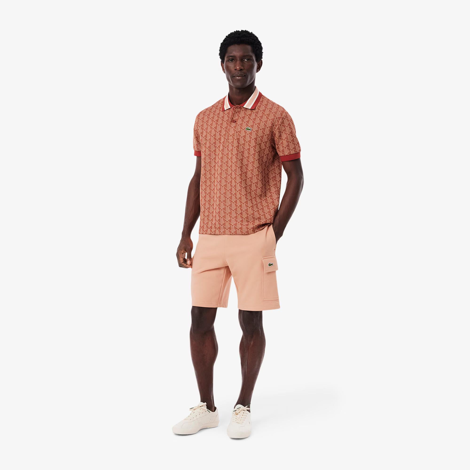 Shorts cargo in cotone felpato GH9743 ZIH LACOSTE 