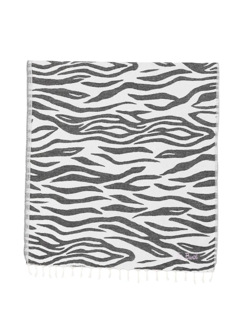Telo mare Foutas in cotone jacquard con fantasia zebrata FOUT009 02714L MC2 SAINT BARTH 