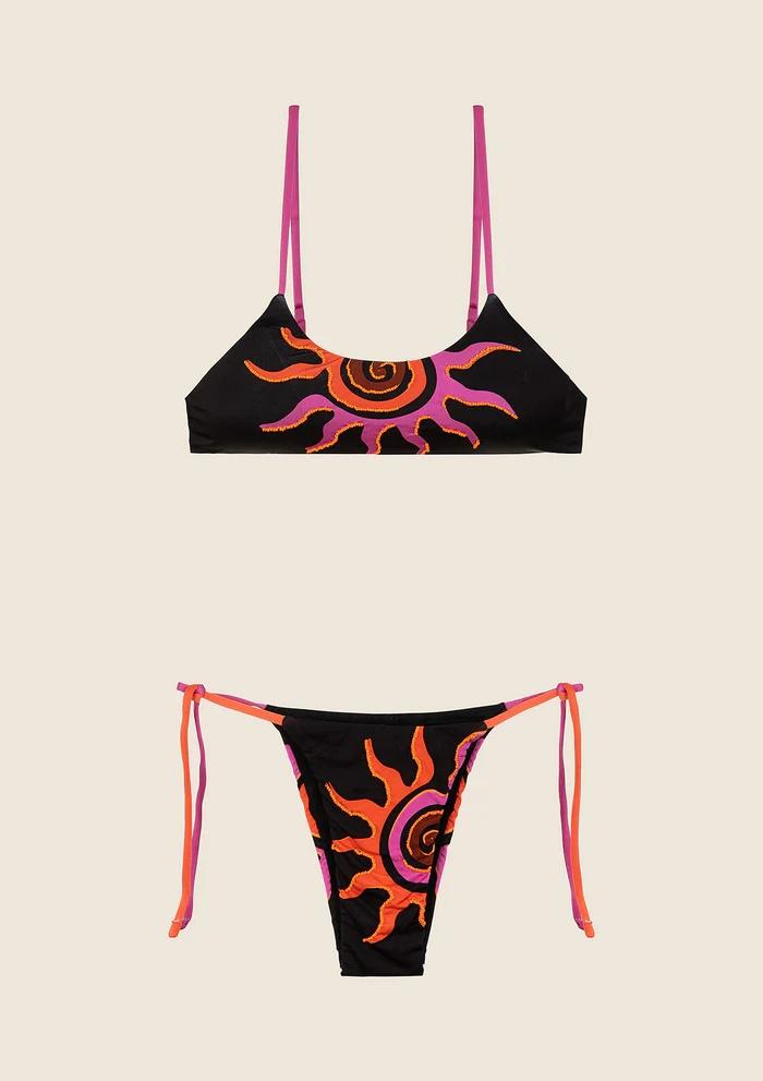 Bikini Top con Slip Regolabile Fantasia 0821X 03 F**K 