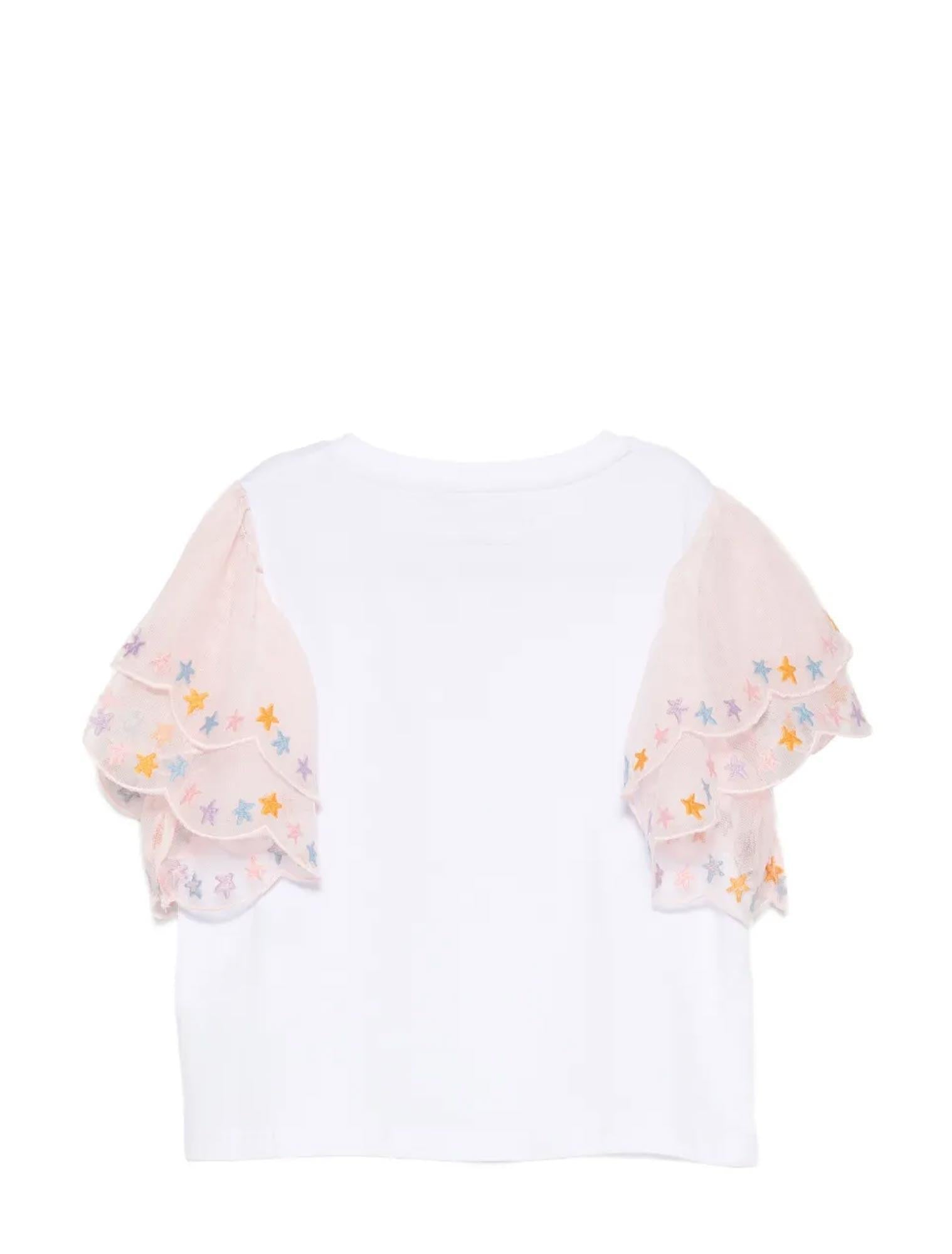 T-shirt con ruches TY8D11Z0434 100 STELLA MCCARTNEY 
