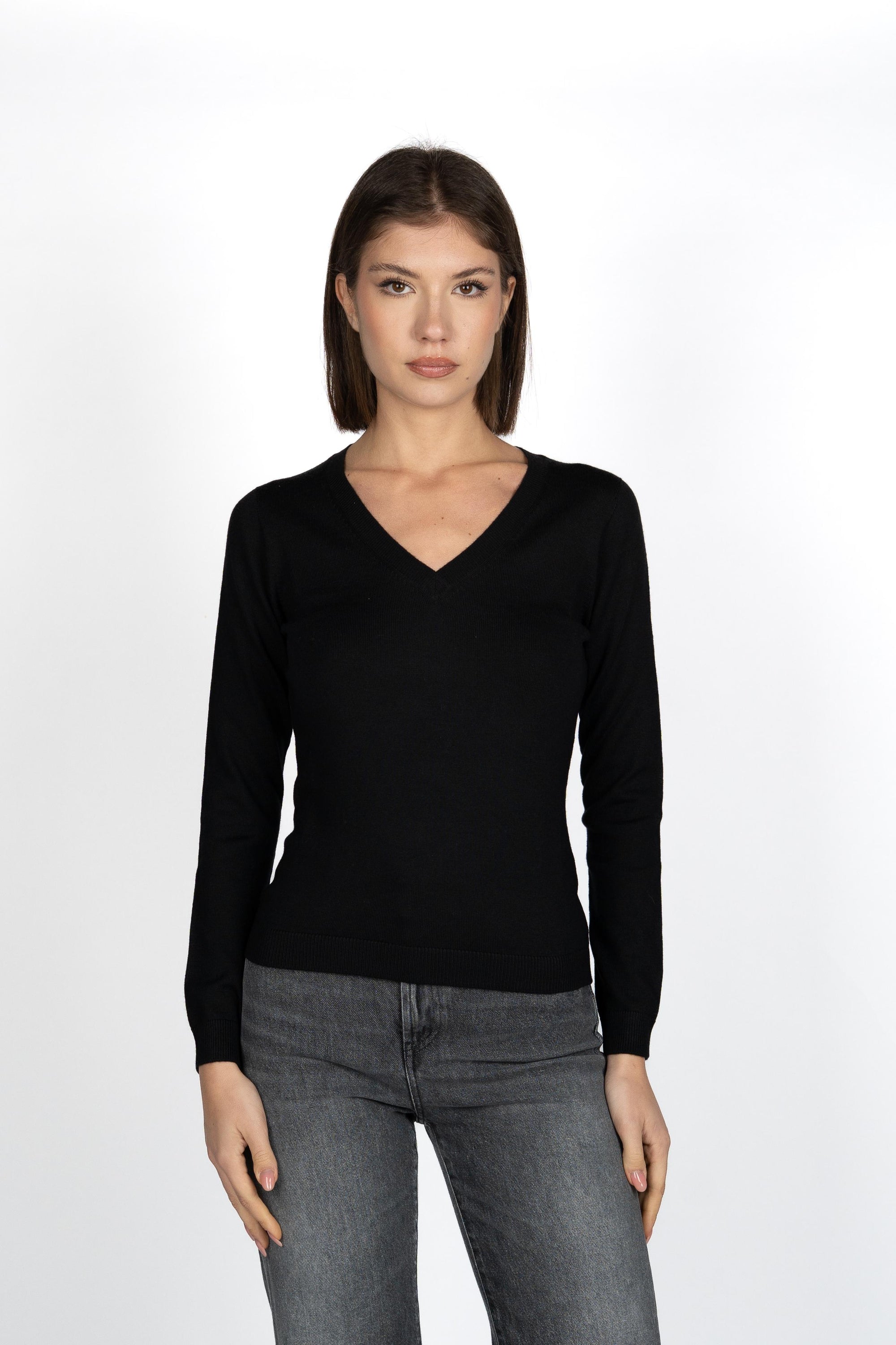 Scollo V in Lana Merino 54212/14202 099 GRAN SASSO 