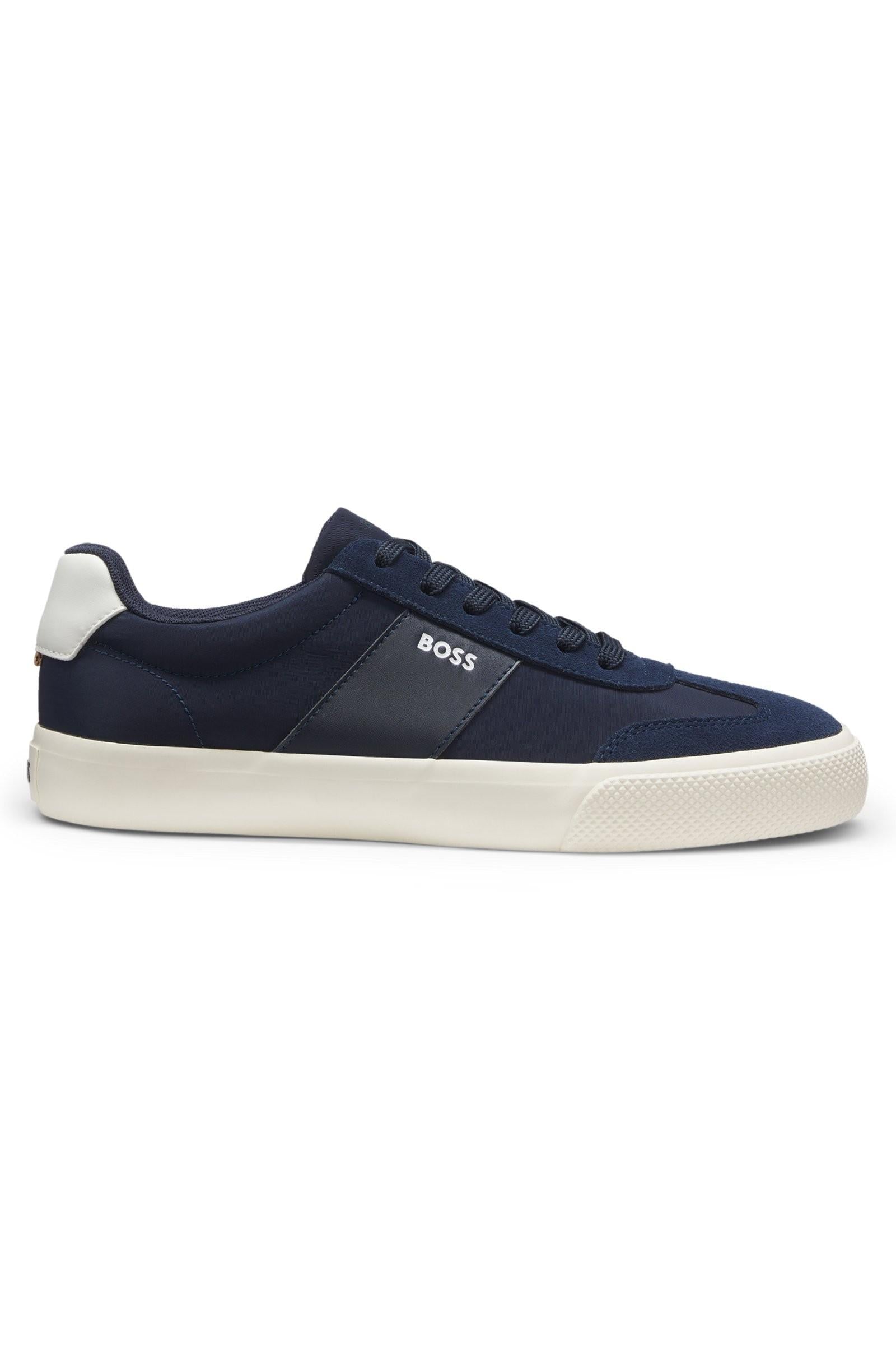 Sneakers con inserti in pelle scamosciata 50563847 401 BOSS SHOES 