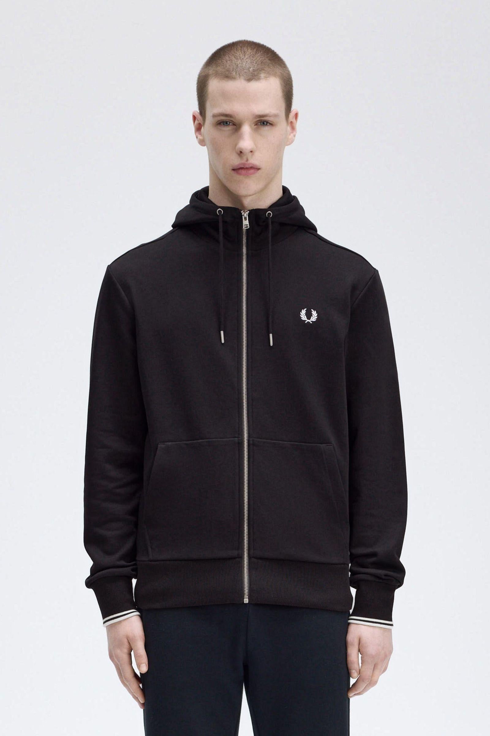 Felpa con Cappuccio J753655 198 FRED PERRY 