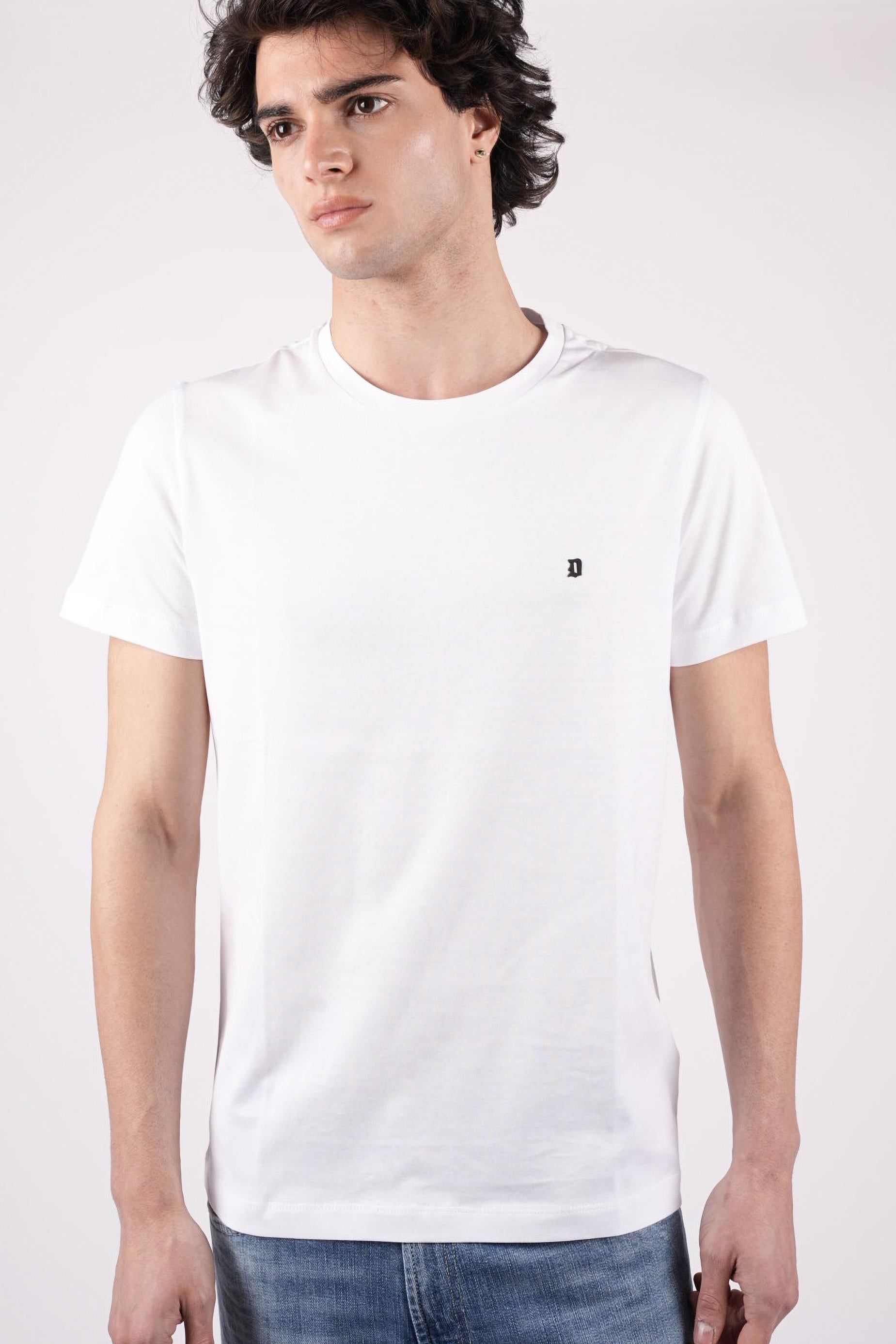 T-shirt girocollo regular in jersey US198JF0271UZL4 000 DONDUP 