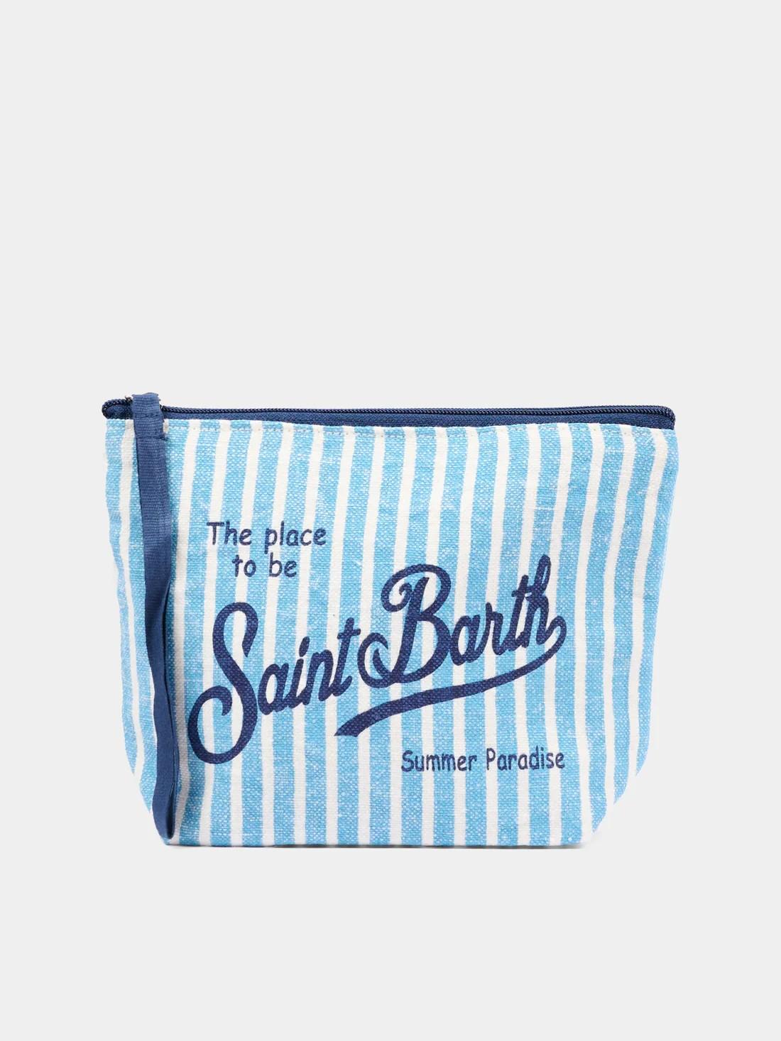 Pochette azzurra Aline Linen ALI0004 00398L MC2 SAINT BARTH 