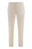 Pantaloni slim fit in gabardine di cotone elasticizzato