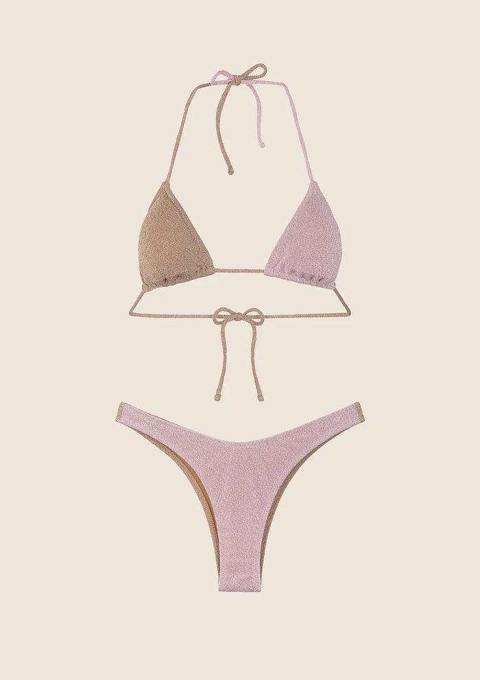Bikini Triangolo con Slip Americano Fisso Gold 0930 GD F**K 
