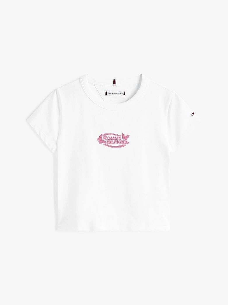 T-shirt extra slim fit con logo metallizzato KG0KG08753T YBR TOMMY HILFIGER 
