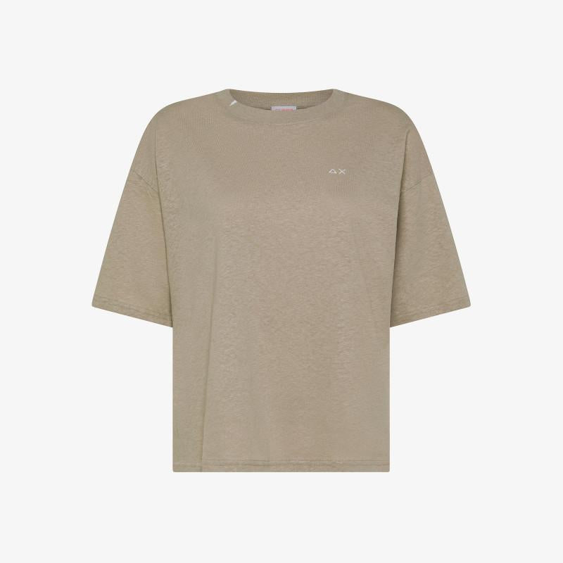 T-shirt in lino e cotone T35229 98 SUN68 