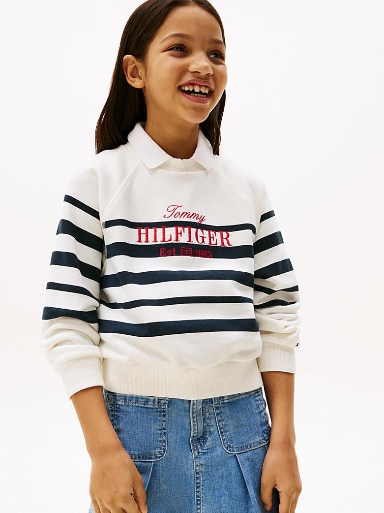 Felpa con logo ricamato KG0KG08452T 0A7 TOMMY HILFIGER 