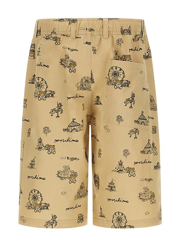 Shorts con stampa all-over HUQ024LLB47 83445A MOSCHINO KID 