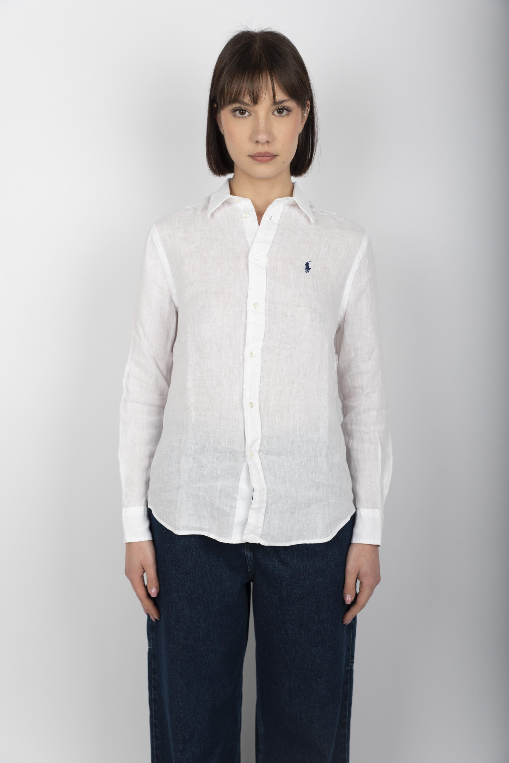 Camicia in lino Classic Fit bianco 211970730 001 POLO RALPH LAUREN 