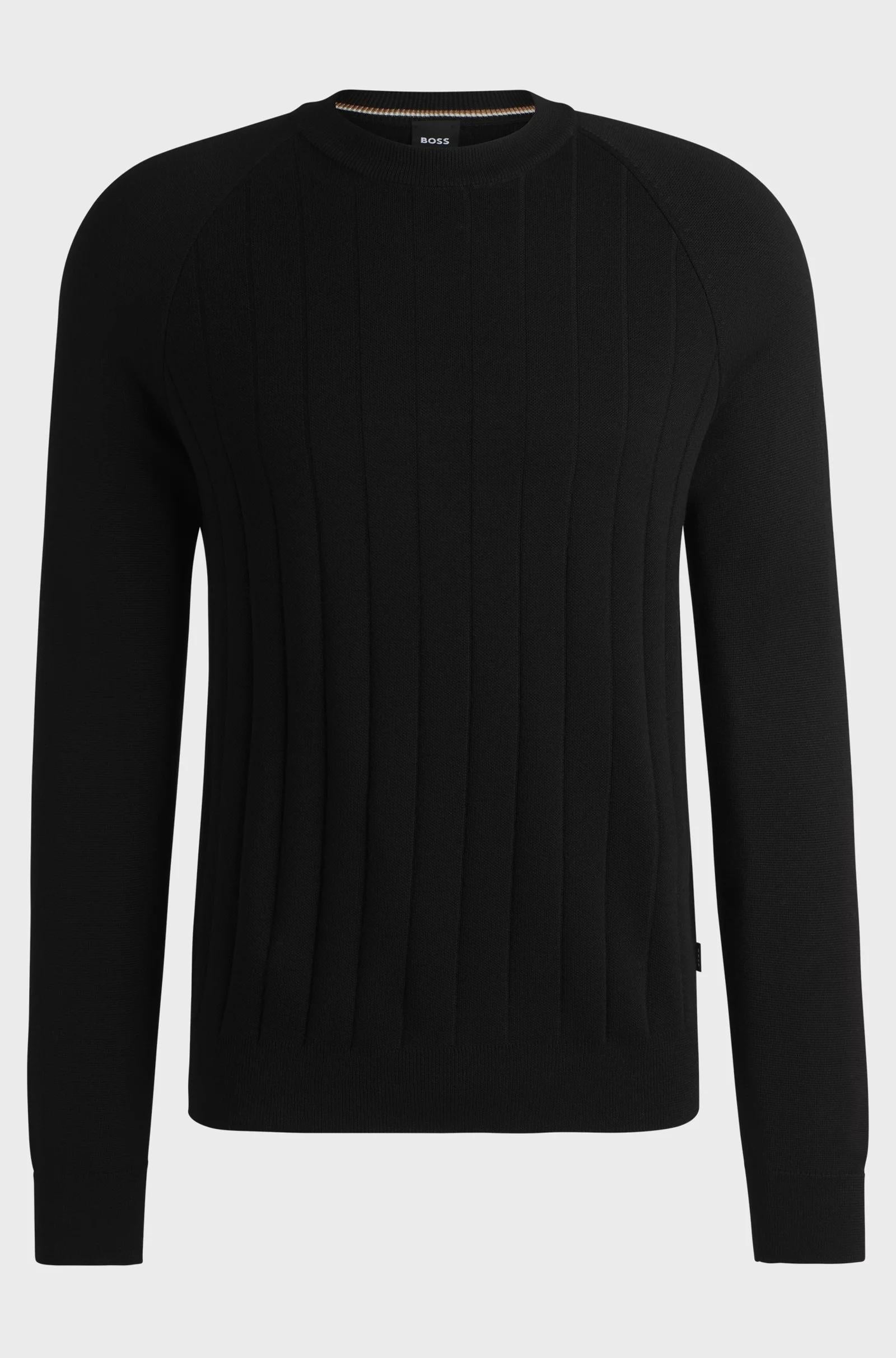 T-shirt in misto cotone con lavorazione a nido dape 50531162 001 BOSS 
