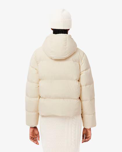Piumino con cappuccio in taffetà relaxed fit BF3262 XFJ LACOSTE 