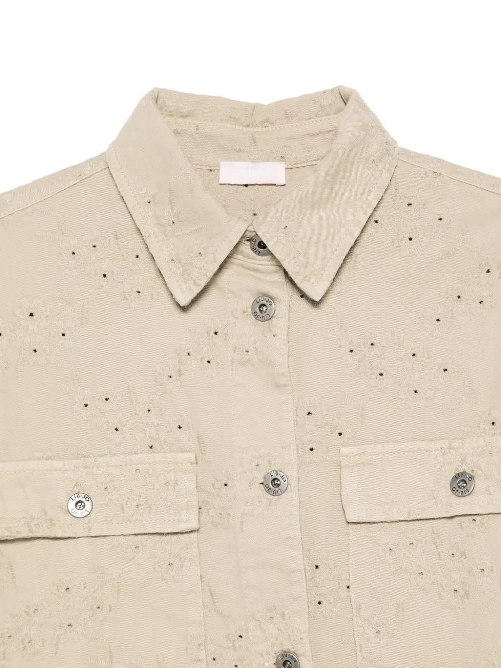 Giacca con ricamo sangallo WA6279T447A 61107 LIU JO WHITE1 