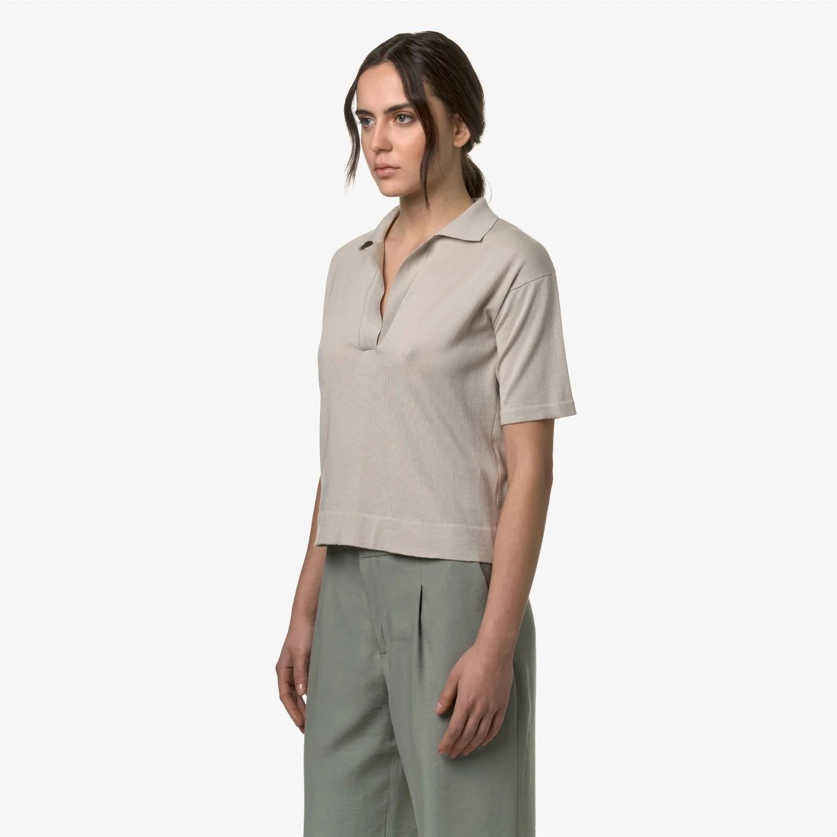 Polo donna Marlhes in maglia beige K4123RW 634 K-WAY 