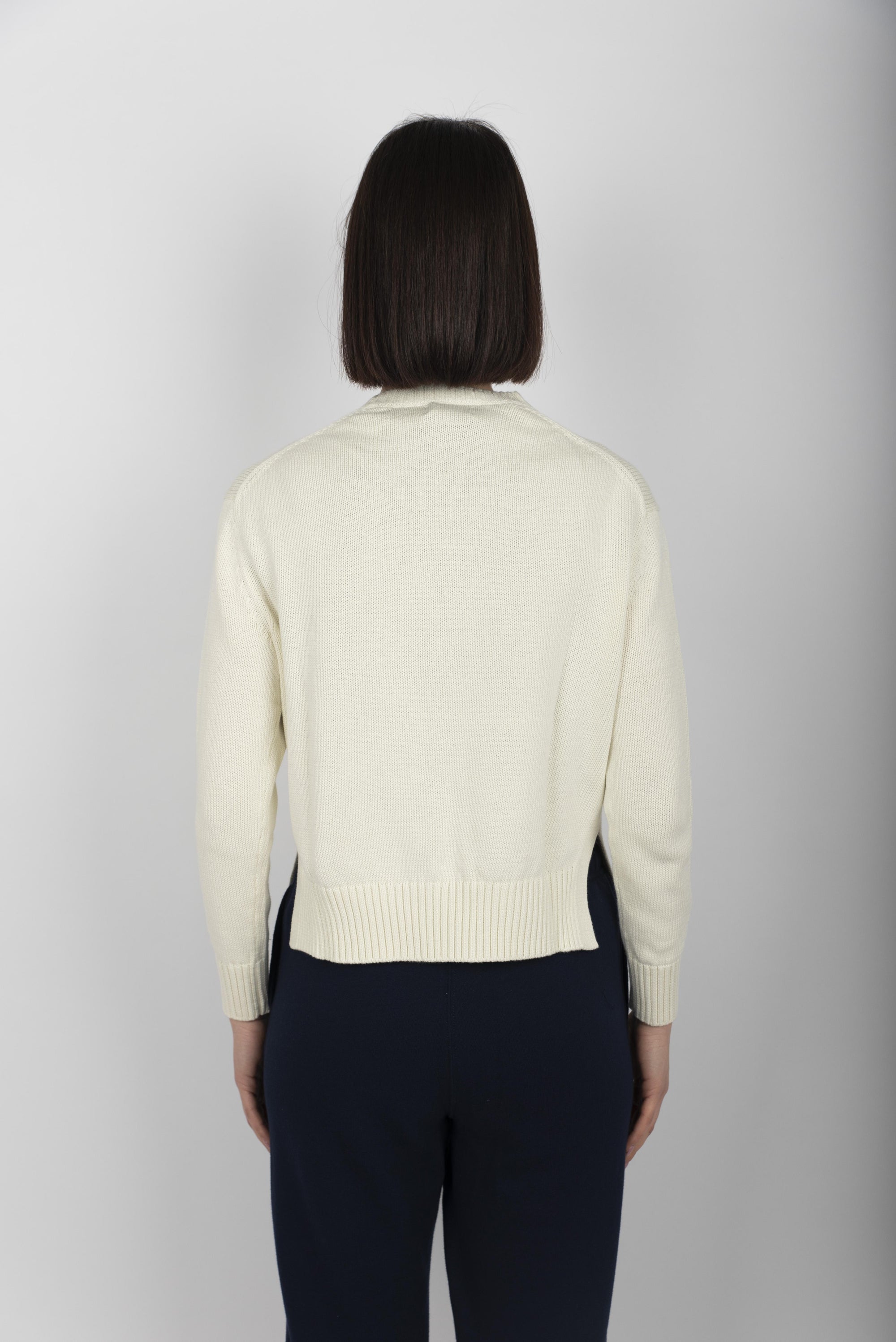 Maglia a girocollo in cotone pullover panna 211898583 003 POLO RALPH LAUREN 
